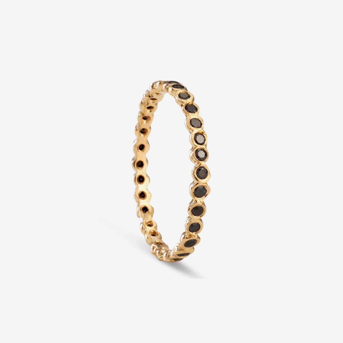 Small Black Diamond Circle Eternity Band | R1102BK