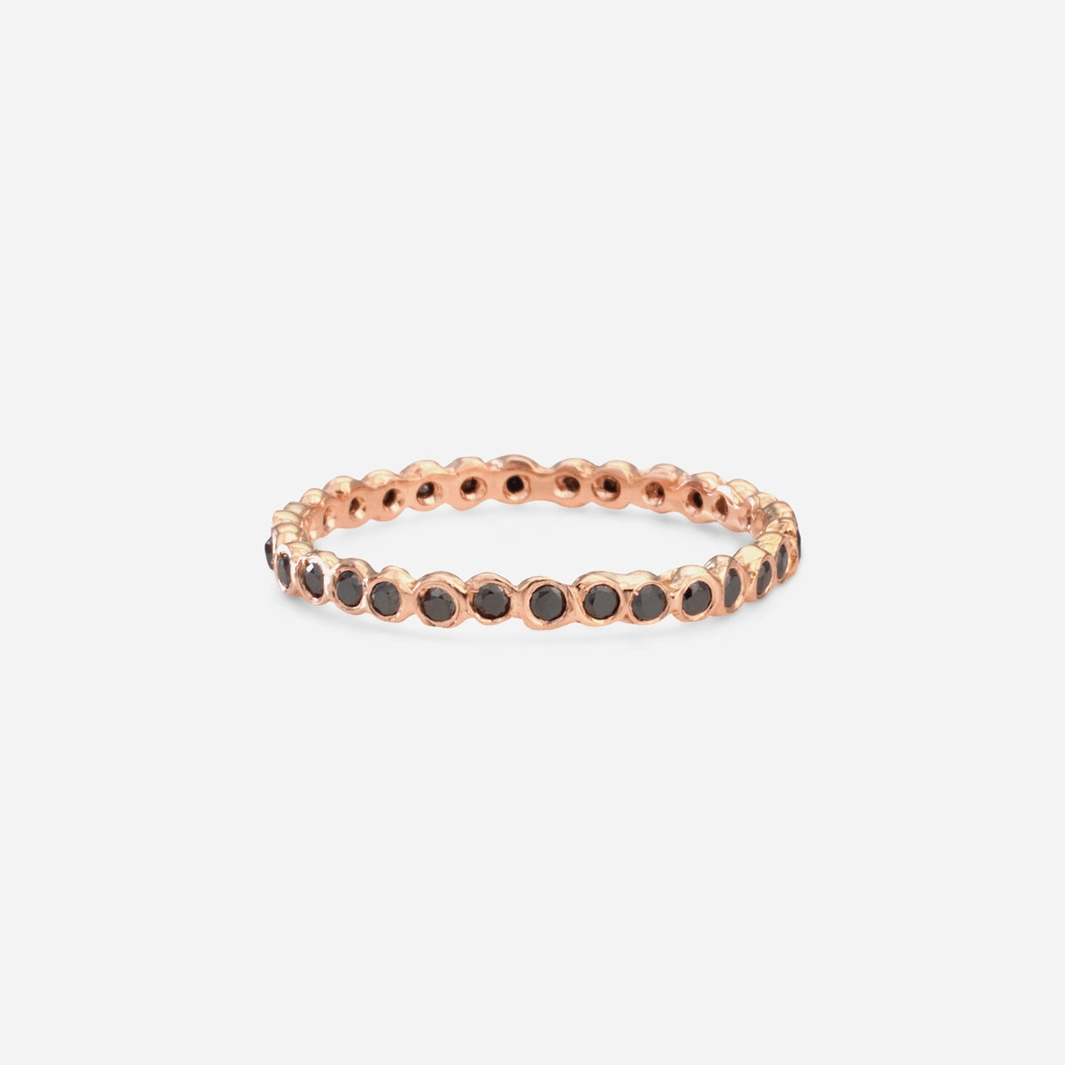 Small Black Diamond Circle Eternity Band | R1102BK