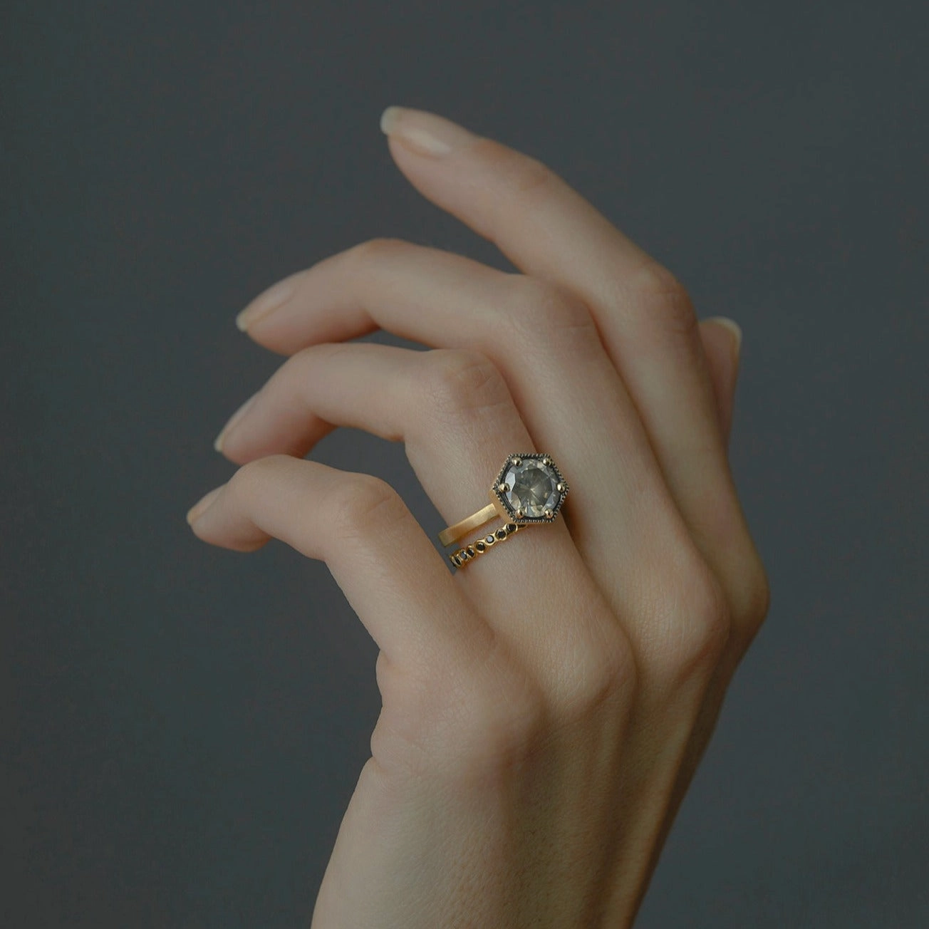 Small Black Diamond Circle Eternity Band | R1102BK