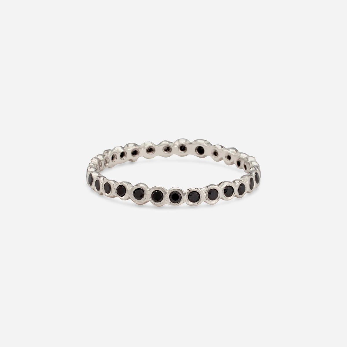 Small Black Diamond Circle Eternity Band | R1102BK
