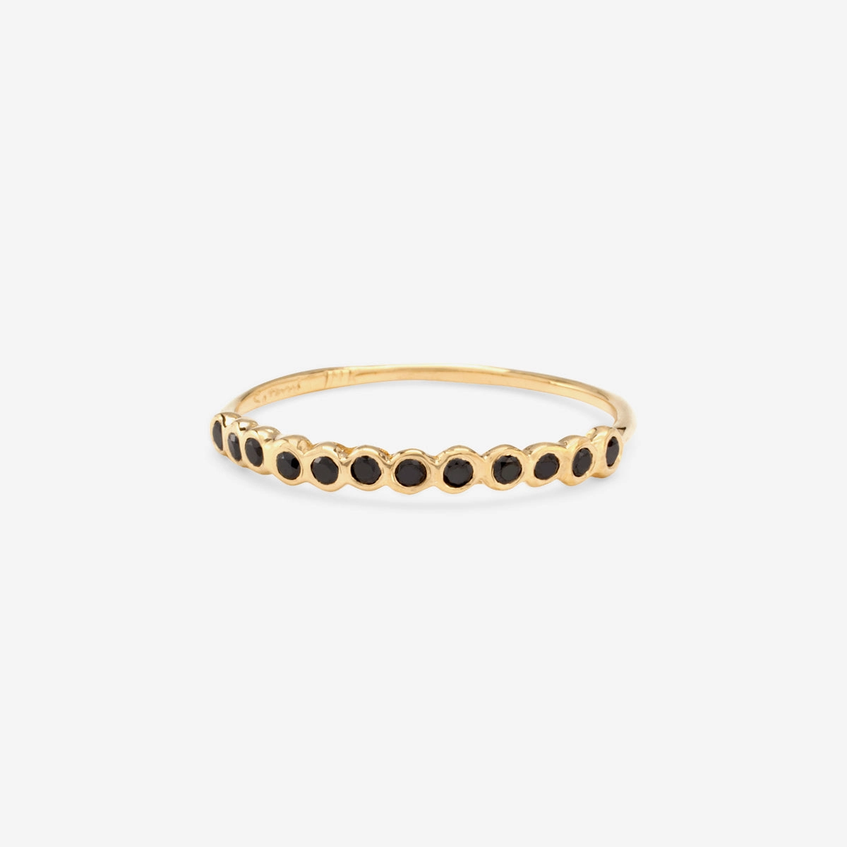 Small Black Diamond Circle Half Eternity Band | R1104BK
