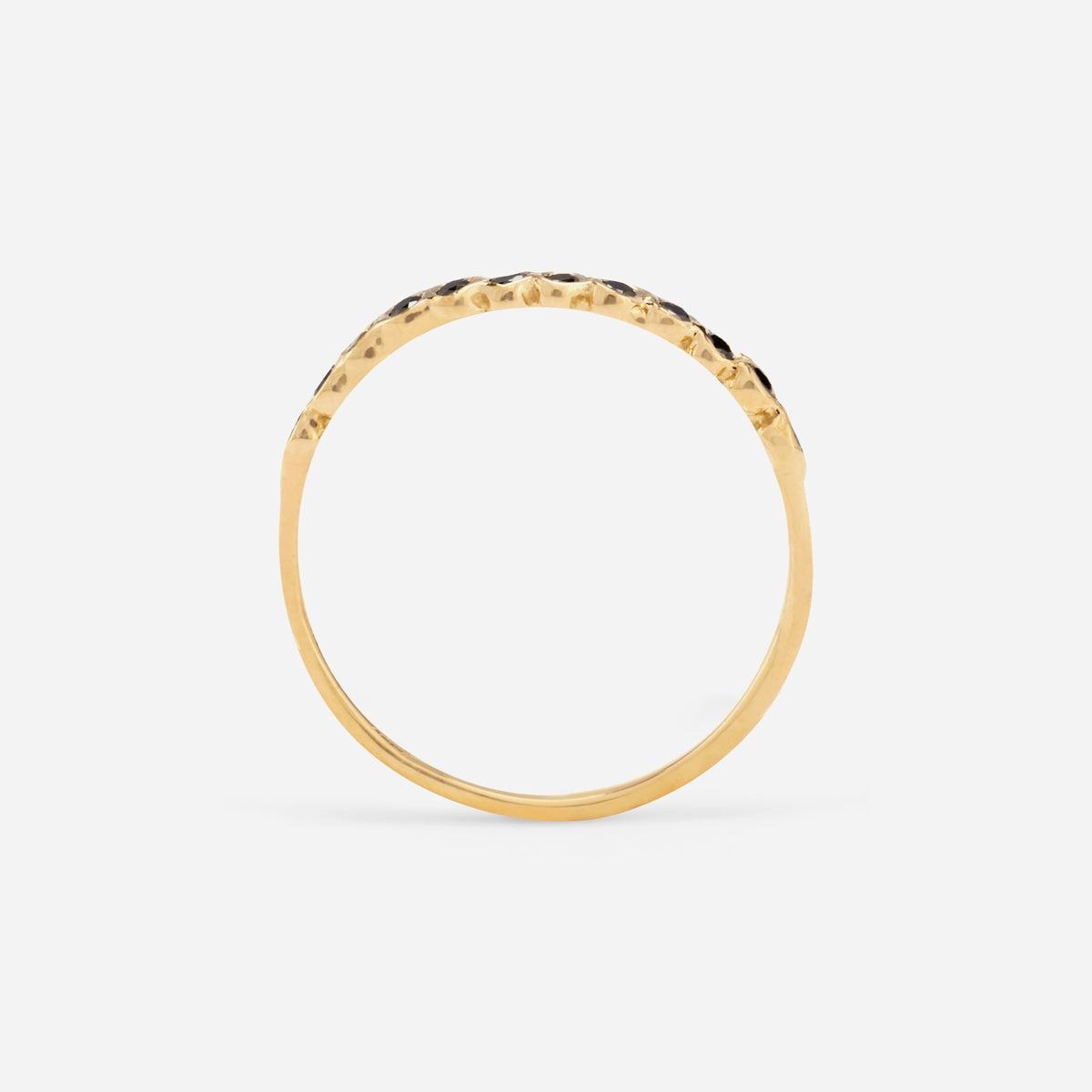 Small Black Diamond Circle Half Eternity Band | R1104BK