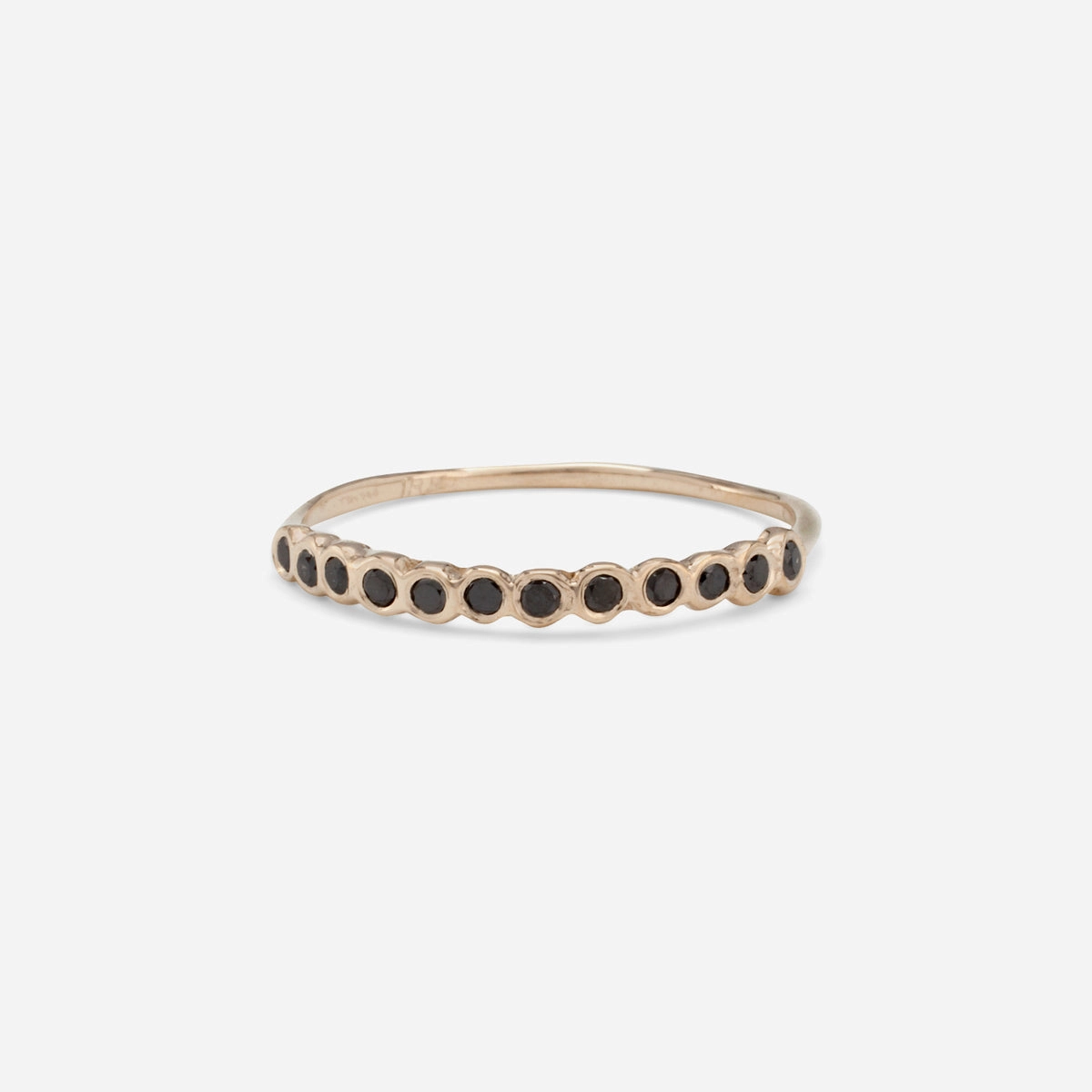 Small Black Diamond Circle Half Eternity Band | R1104BK