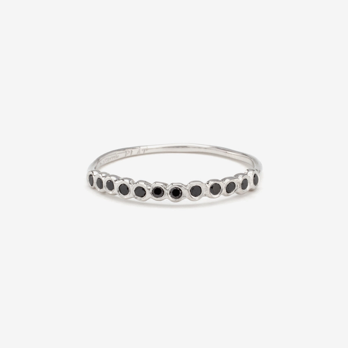 Small Black Diamond Circle Half Eternity Band | R1104BK