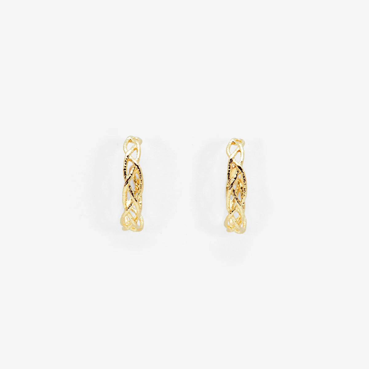 Small Braided Hoop Earrings | E8701