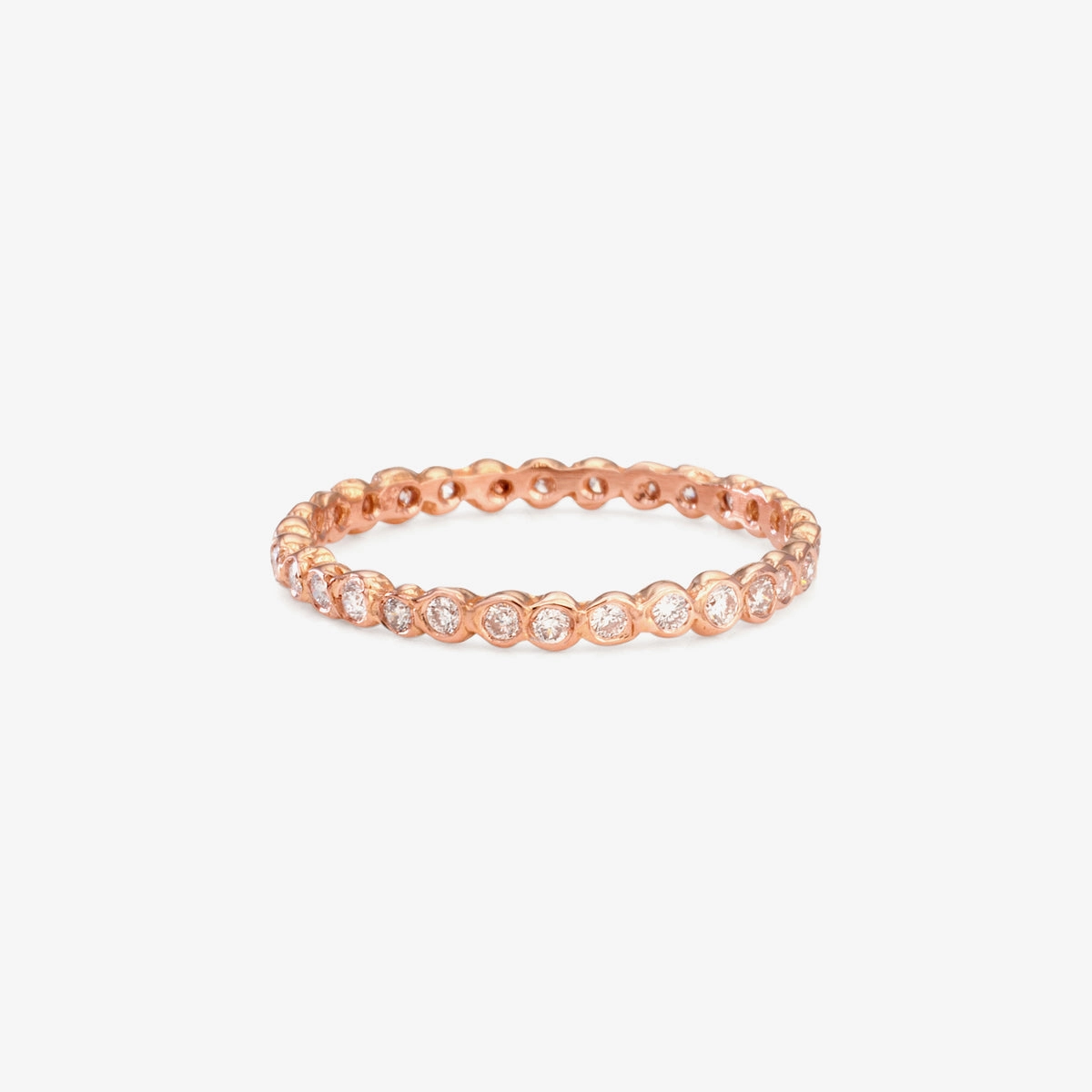 Small White Diamond Circle Eternity Band | R1102W