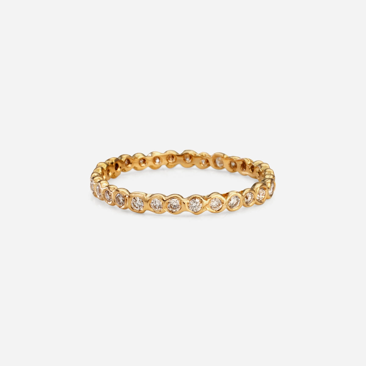Small White Diamond Circle Eternity Band | R1102W
