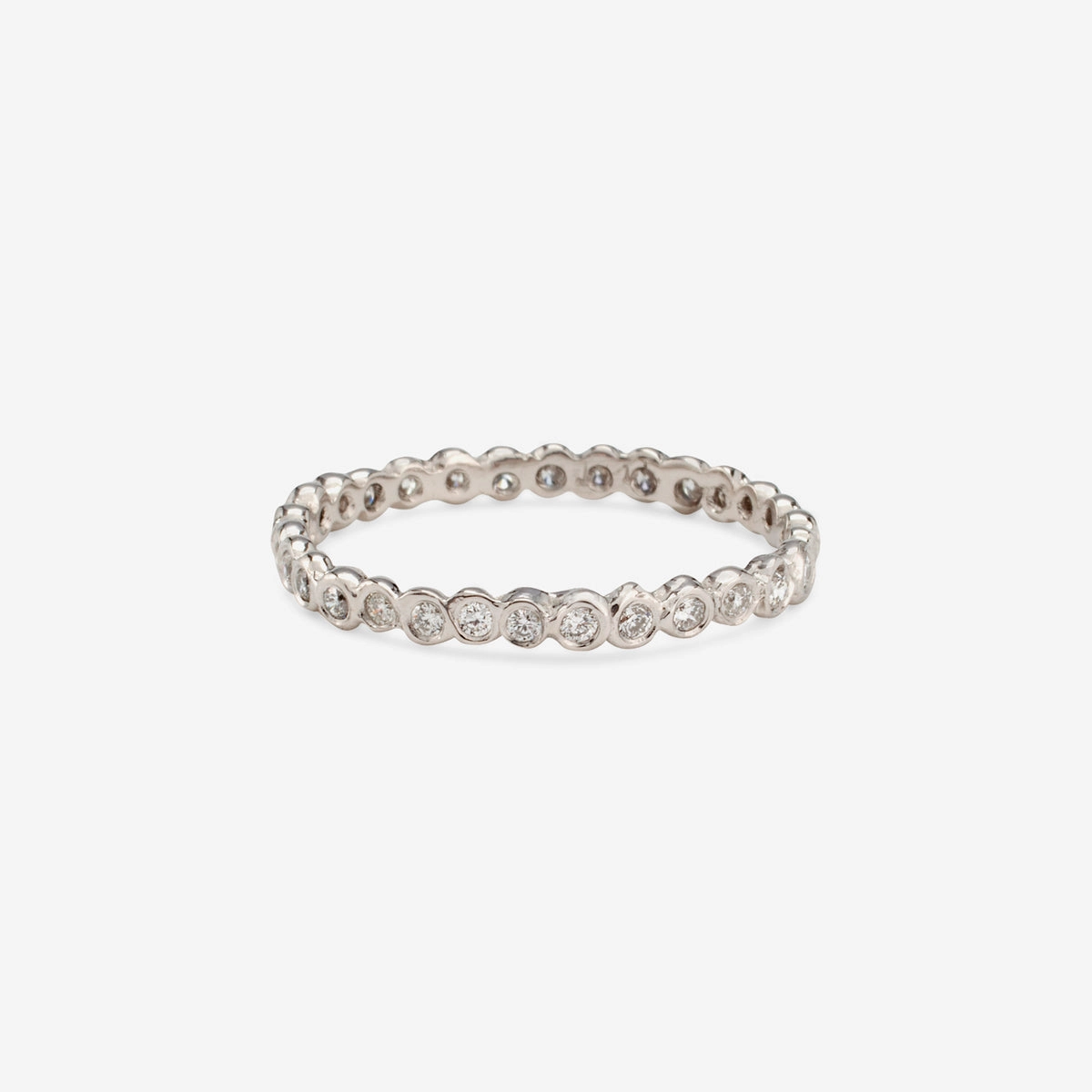 Small White Diamond Circle Eternity Band | R1102W