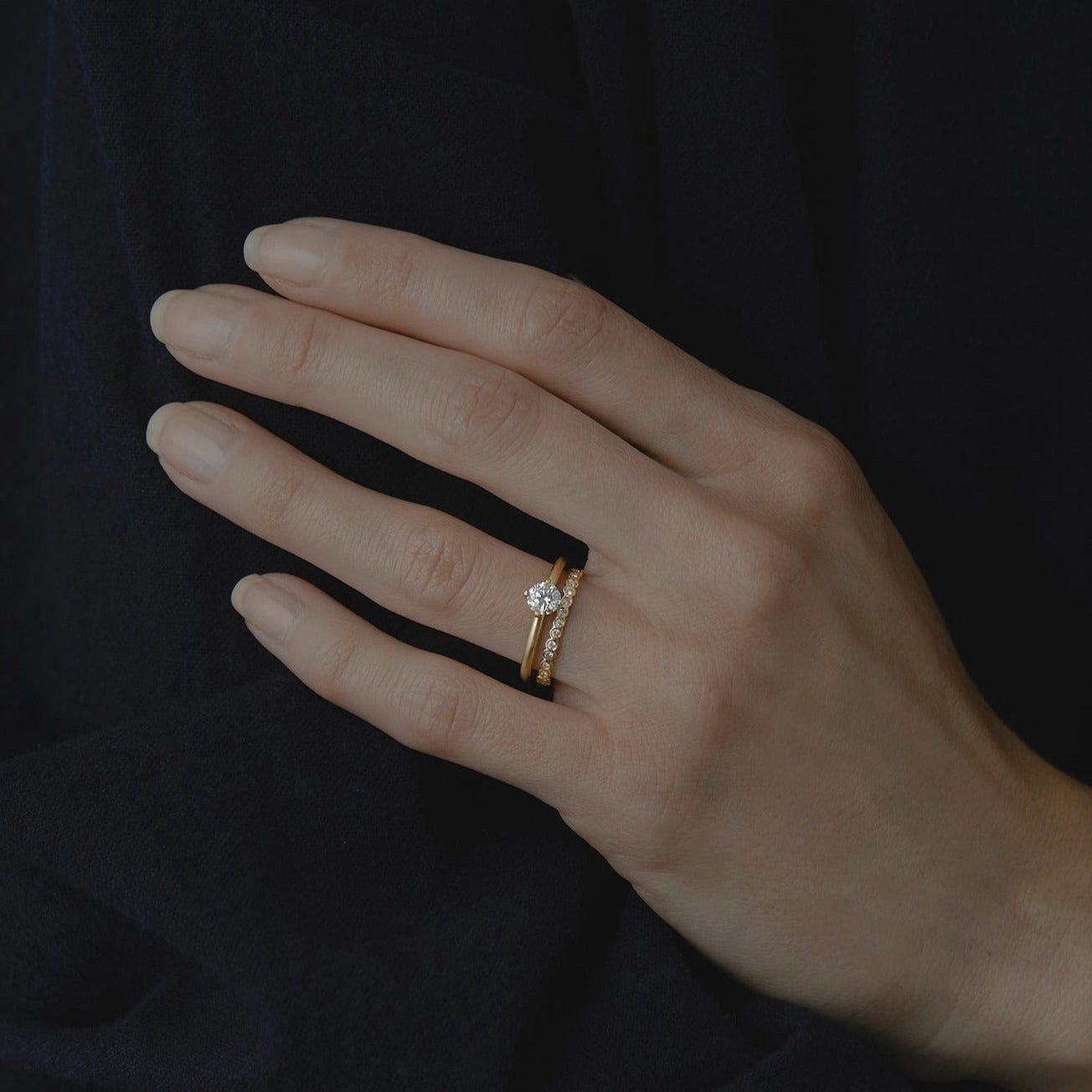 Small White Diamond Circle Eternity Band | R1102W