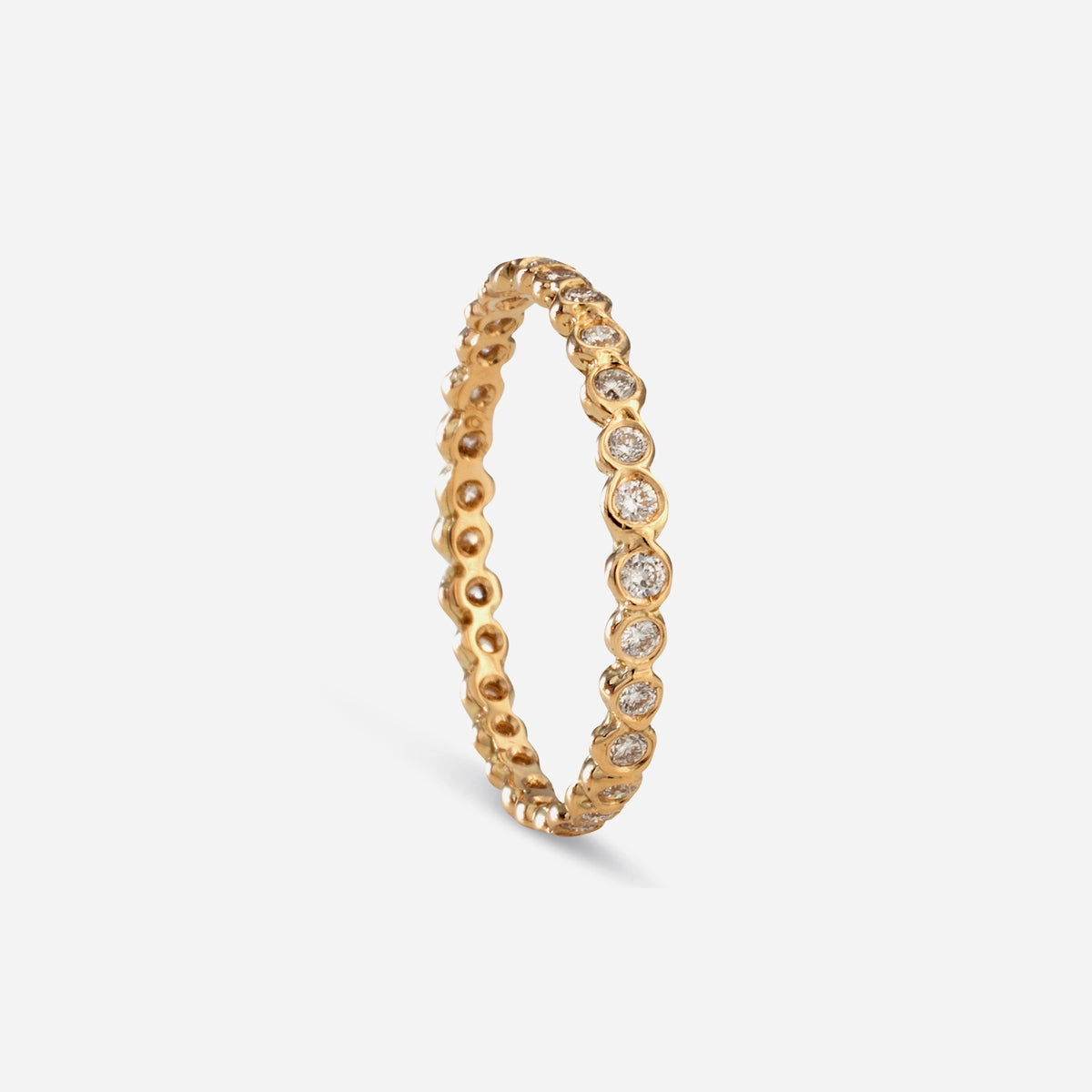 Small White Diamond Circle Eternity Band | R1102W