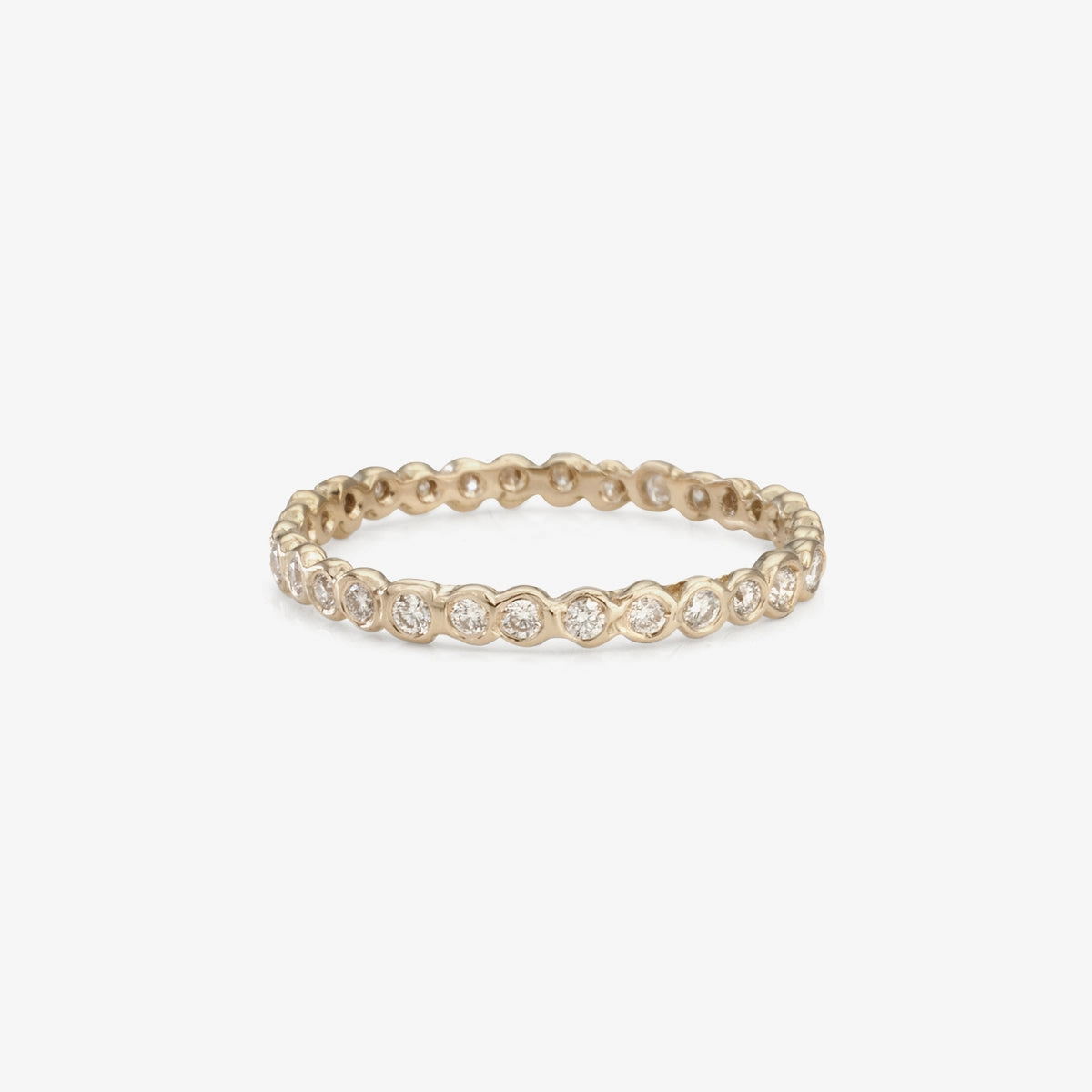 Small White Diamond Circle Eternity Band | R1102W