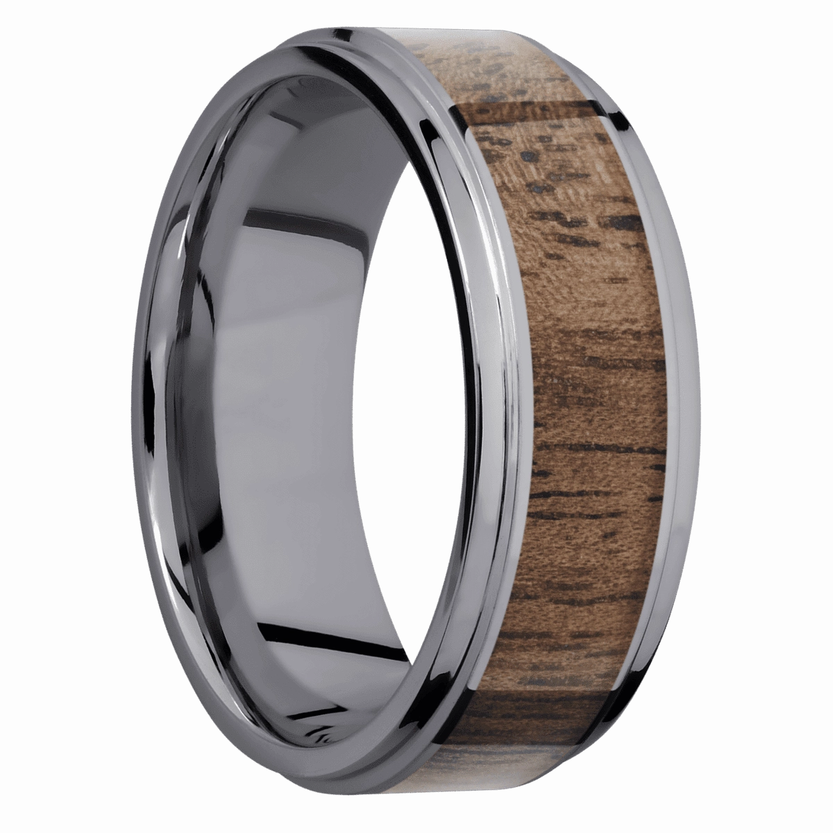 Tantalum with Polish , Polish Finish and Walnut Inlay