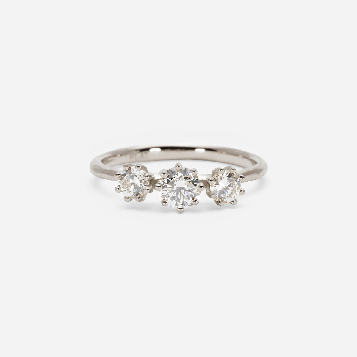 Triple White Diamond Blooming Ring | R19001W