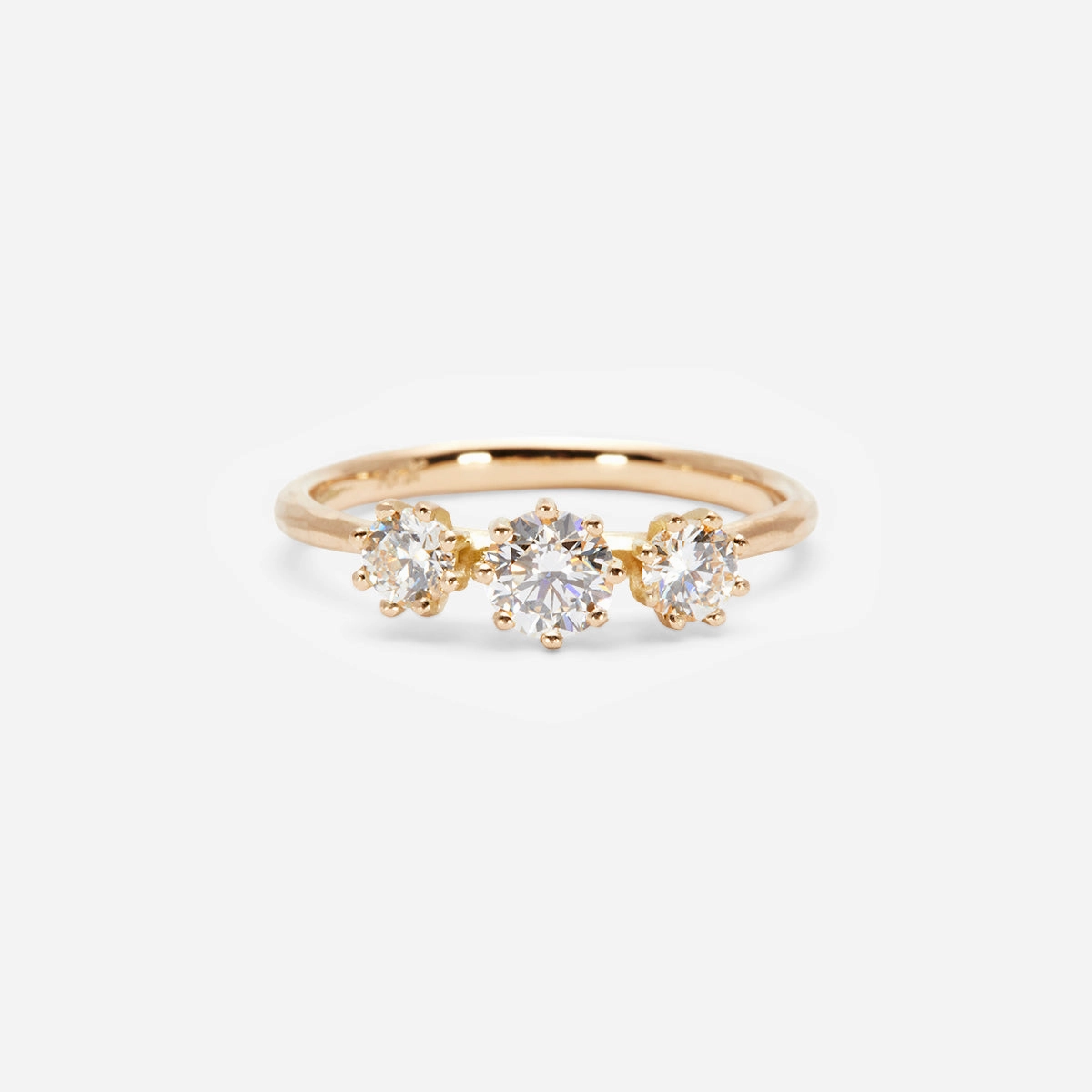 Triple White Diamond Blooming Ring | R19001W