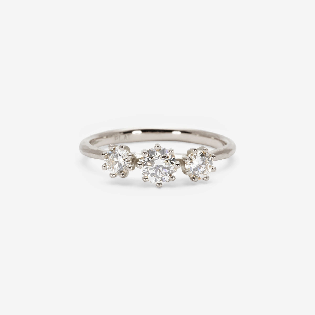 Triple White Diamond Blooming Ring | R19001W