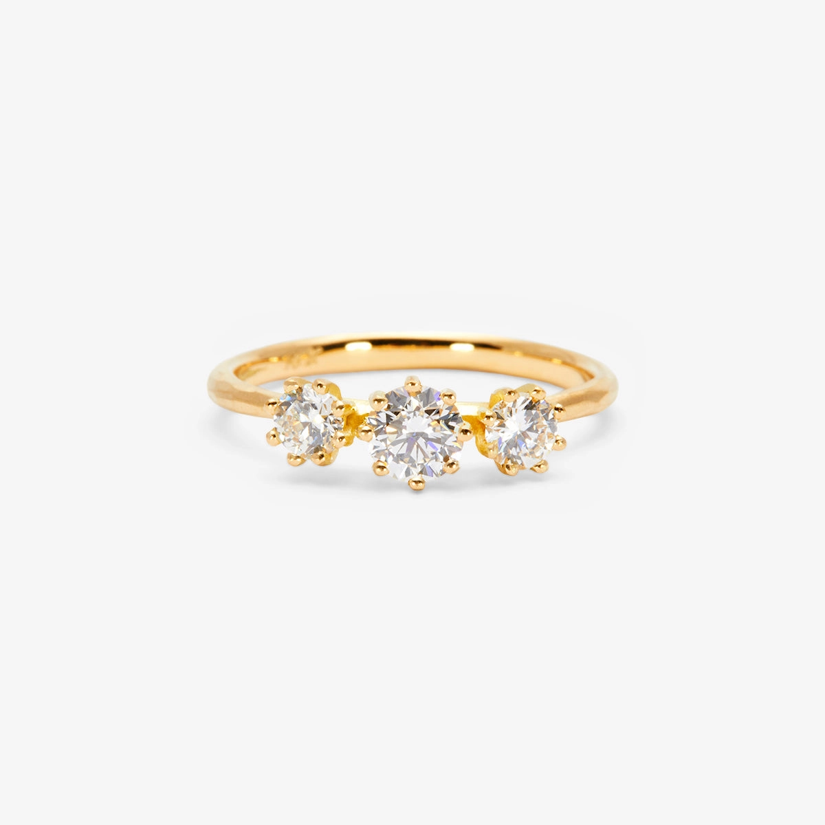 Triple White Diamond Blooming Ring | R19001W