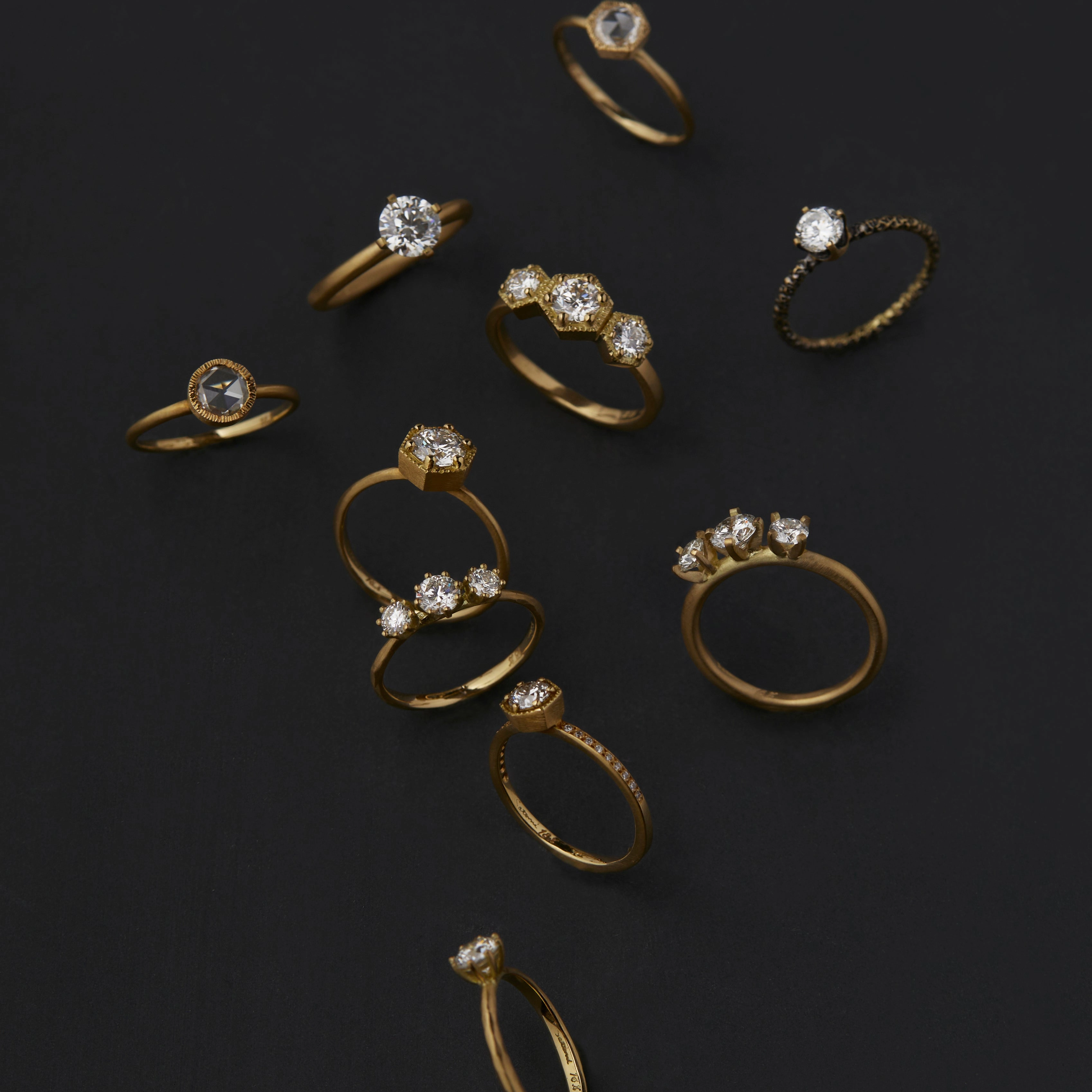 Triple White Diamond Blooming Ring | R19001W