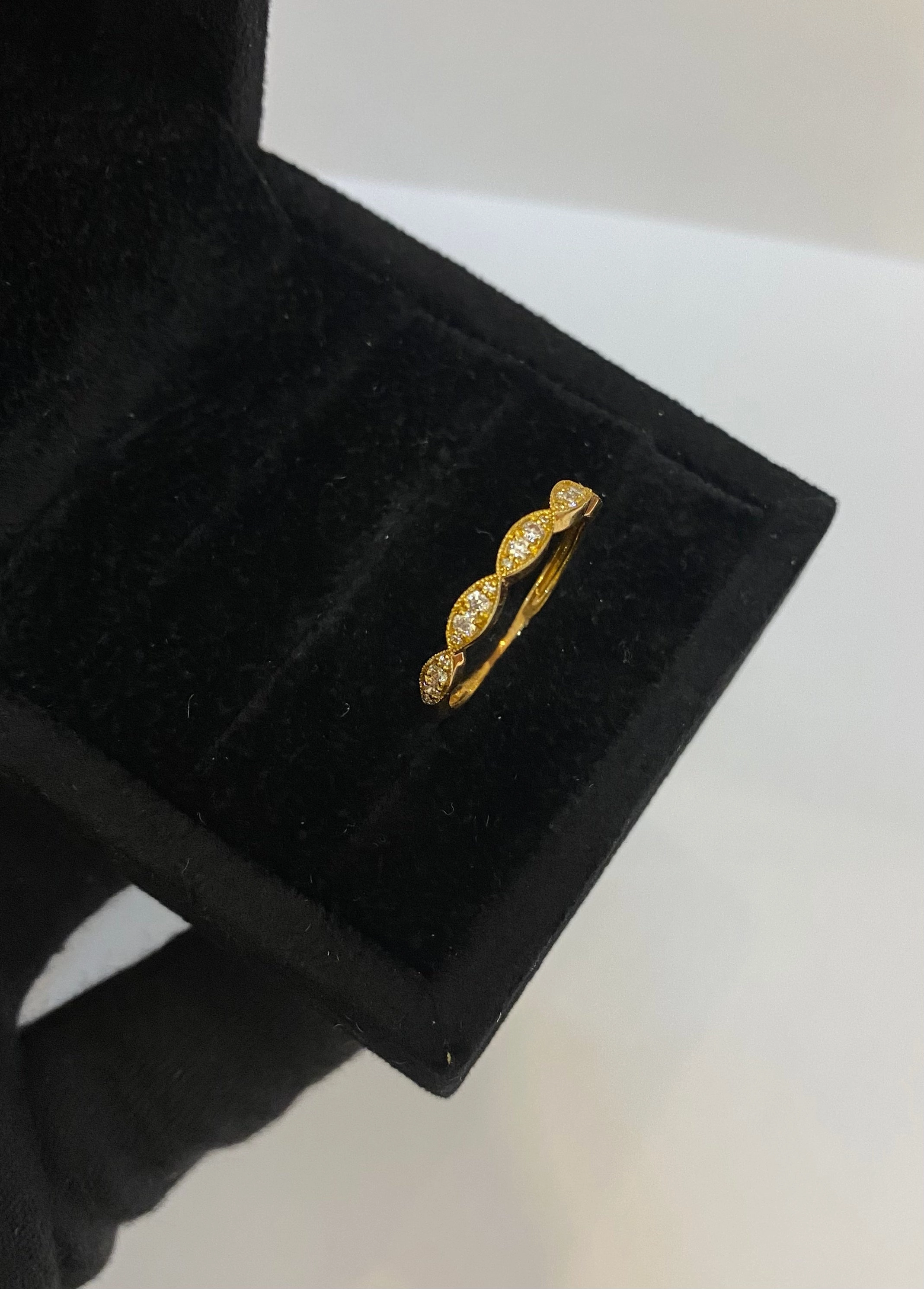 Velar Halfway Diamond Band in 18K Gold