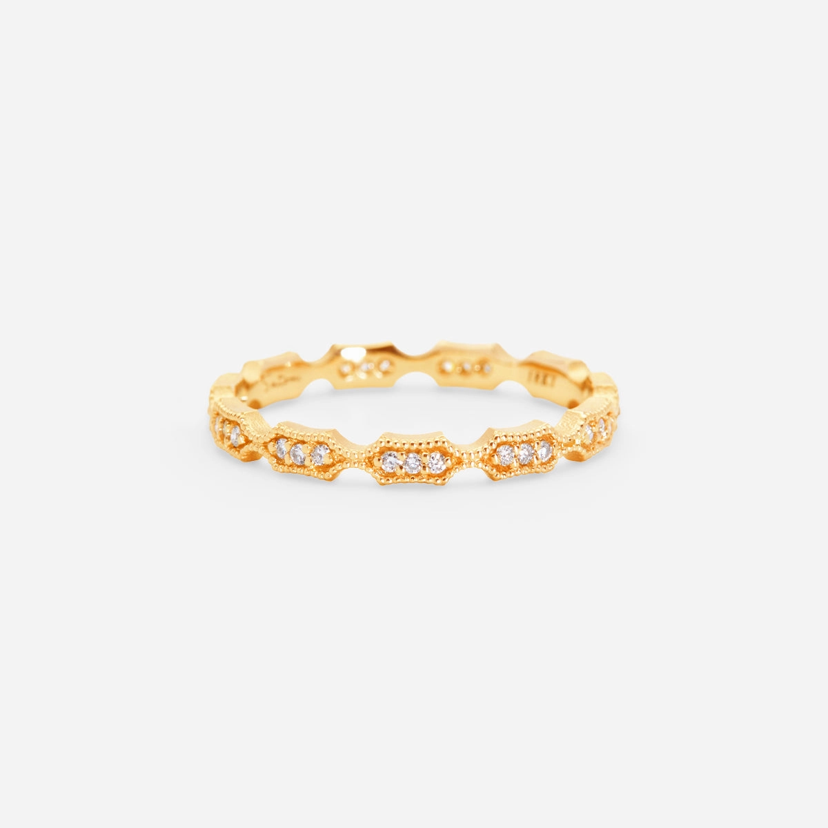 White Diamond Elongated Rhombus Eternity Band | R9302W