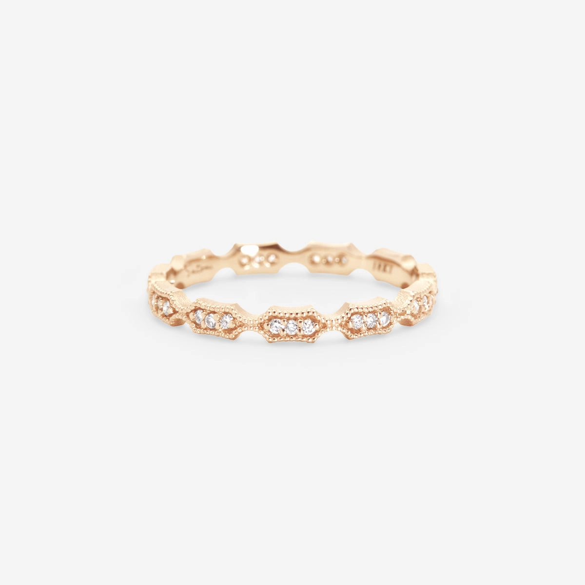White Diamond Elongated Rhombus Eternity Band | R9302W