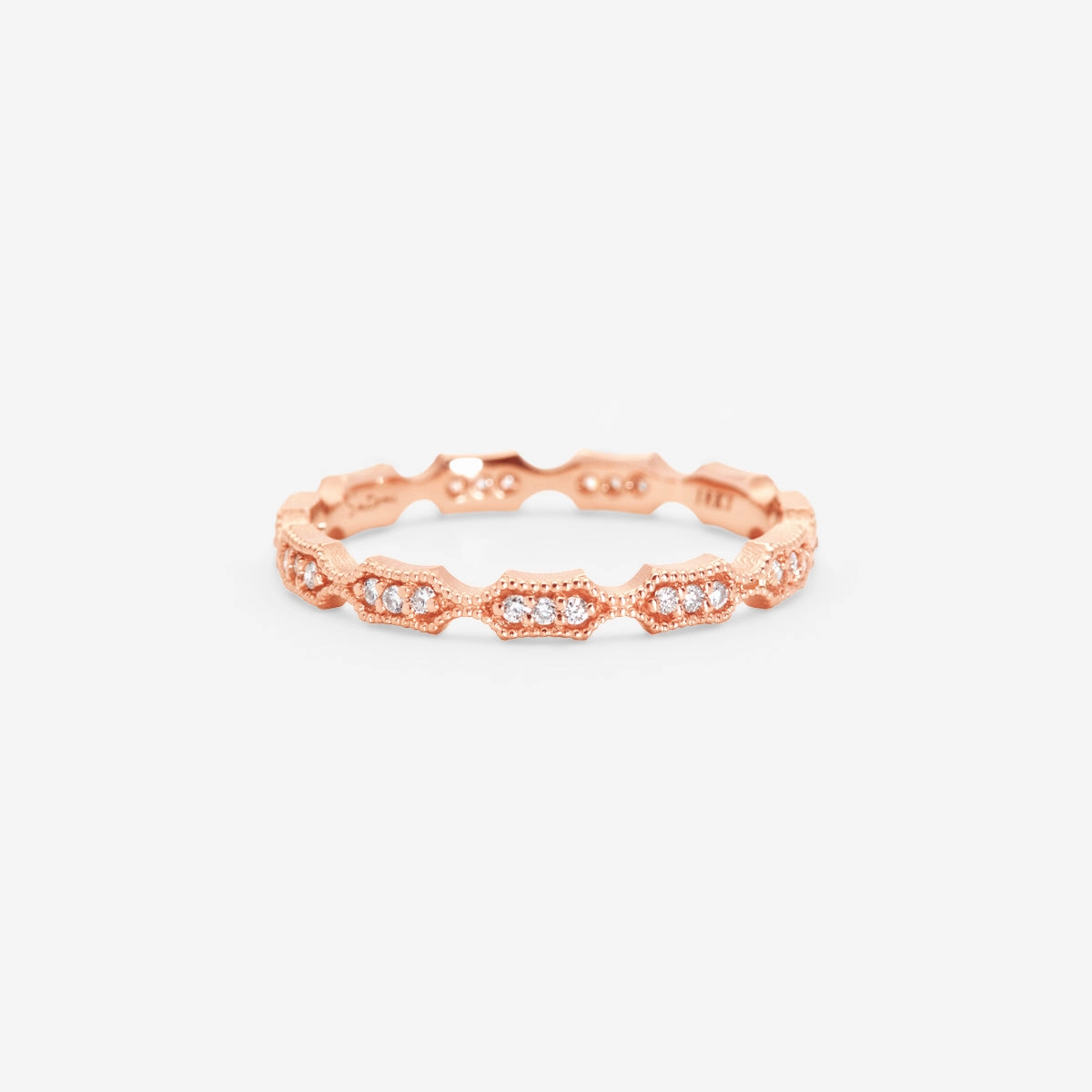 White Diamond Elongated Rhombus Eternity Band | R9302W