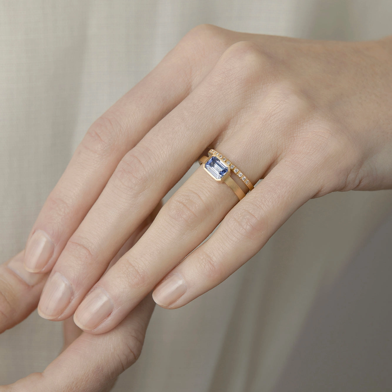 White Diamond Groove Half Eternity Band | R8801W