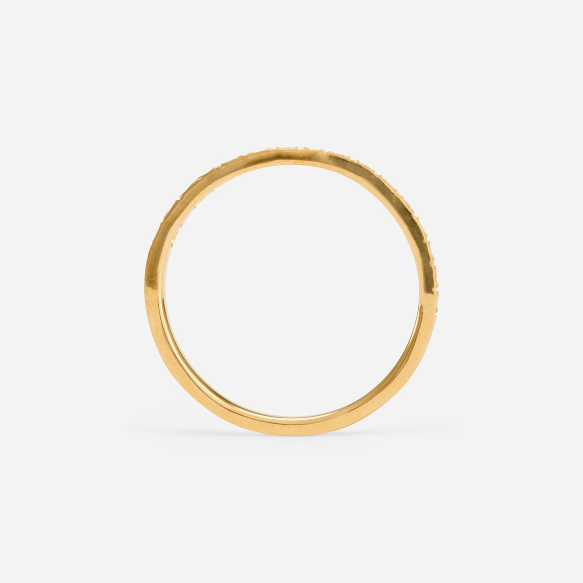 White Diamond Groove Half Eternity Band | R8801W