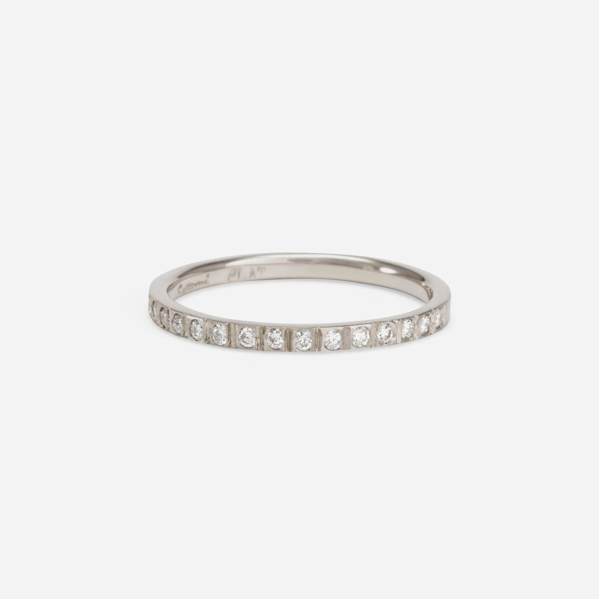 White Diamond Groove Half Eternity Band | R8801W