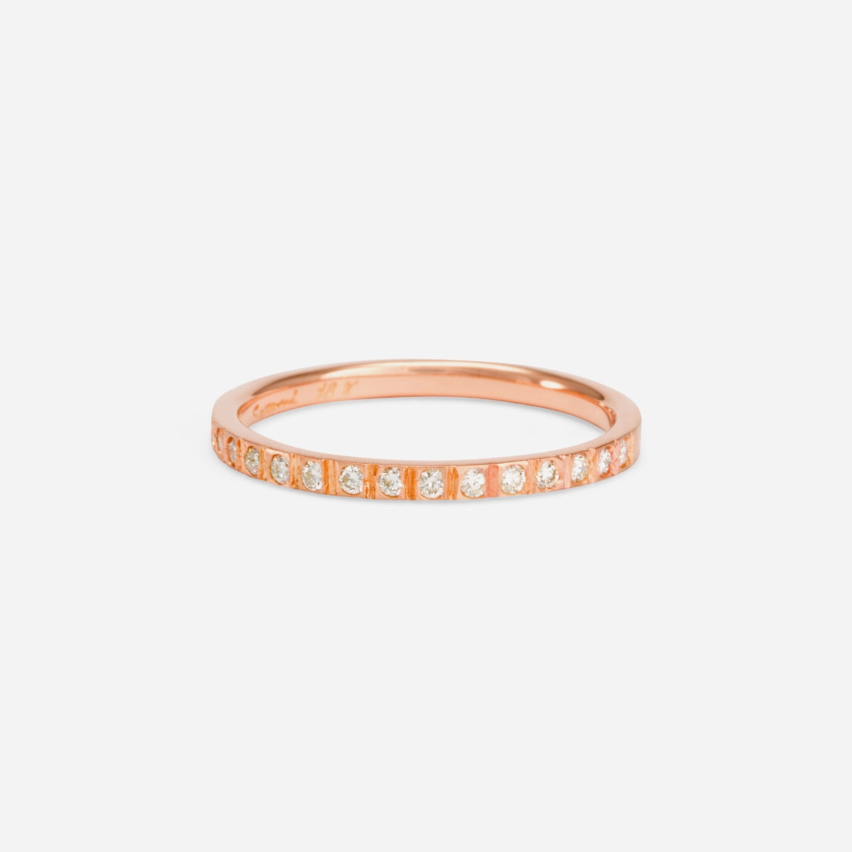 White Diamond Groove Half Eternity Band | R8801W