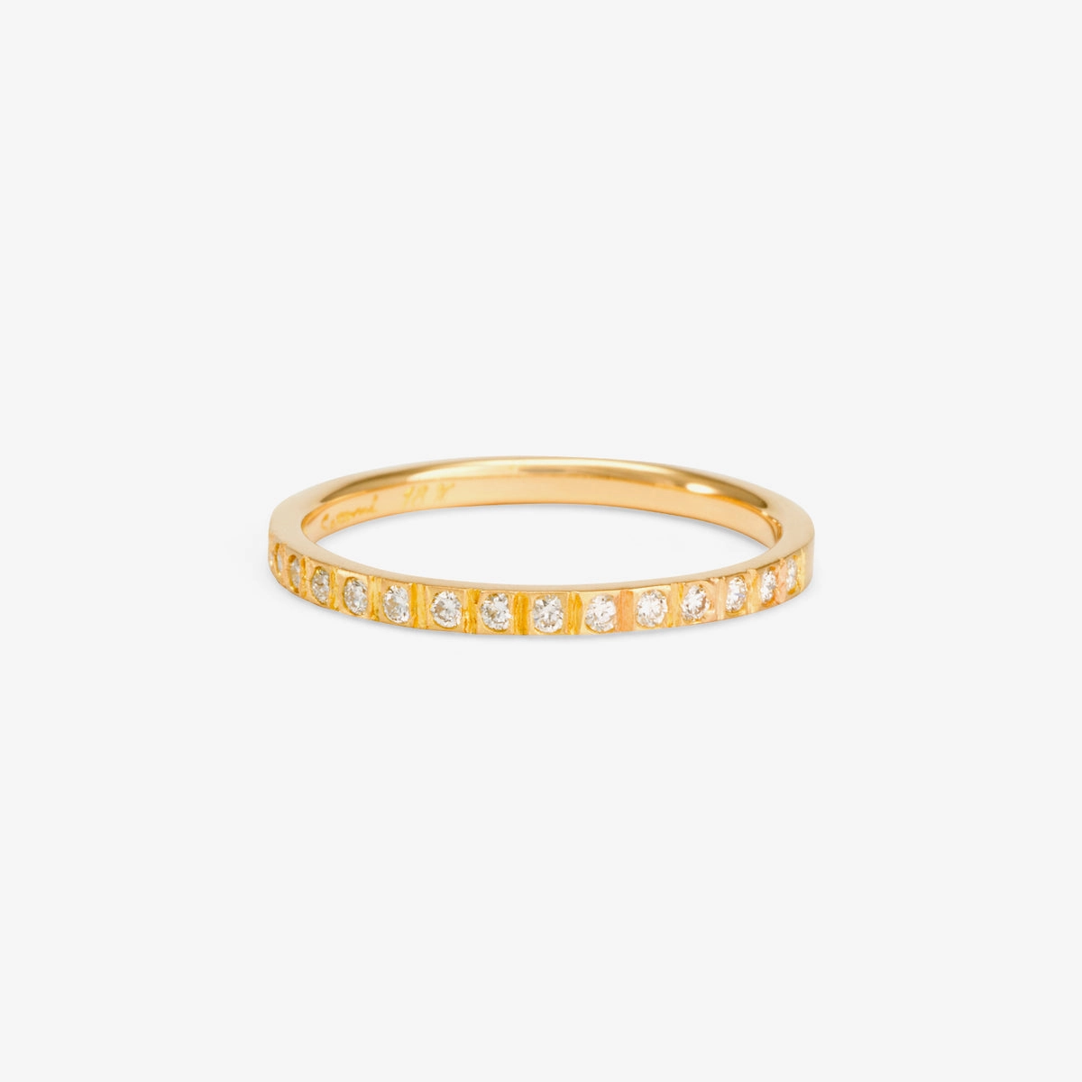White Diamond Groove Half Eternity Band | R8801W