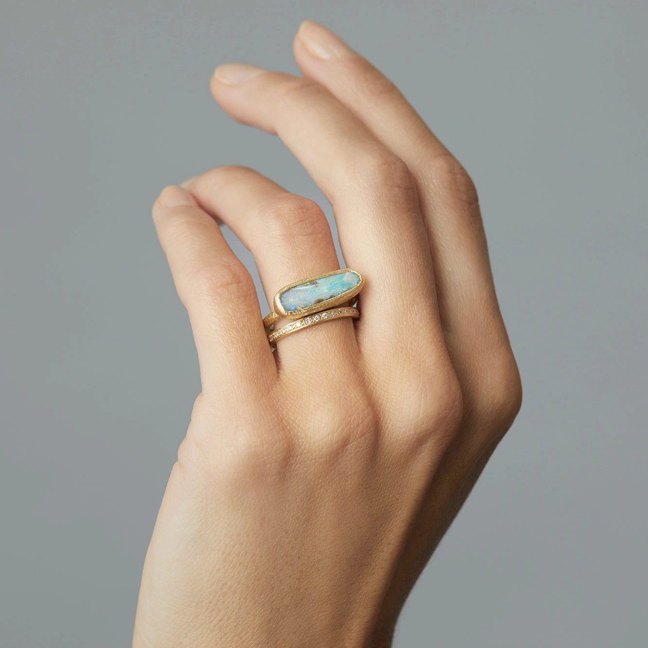 White Diamond Hammered Eternity Band | R15002W