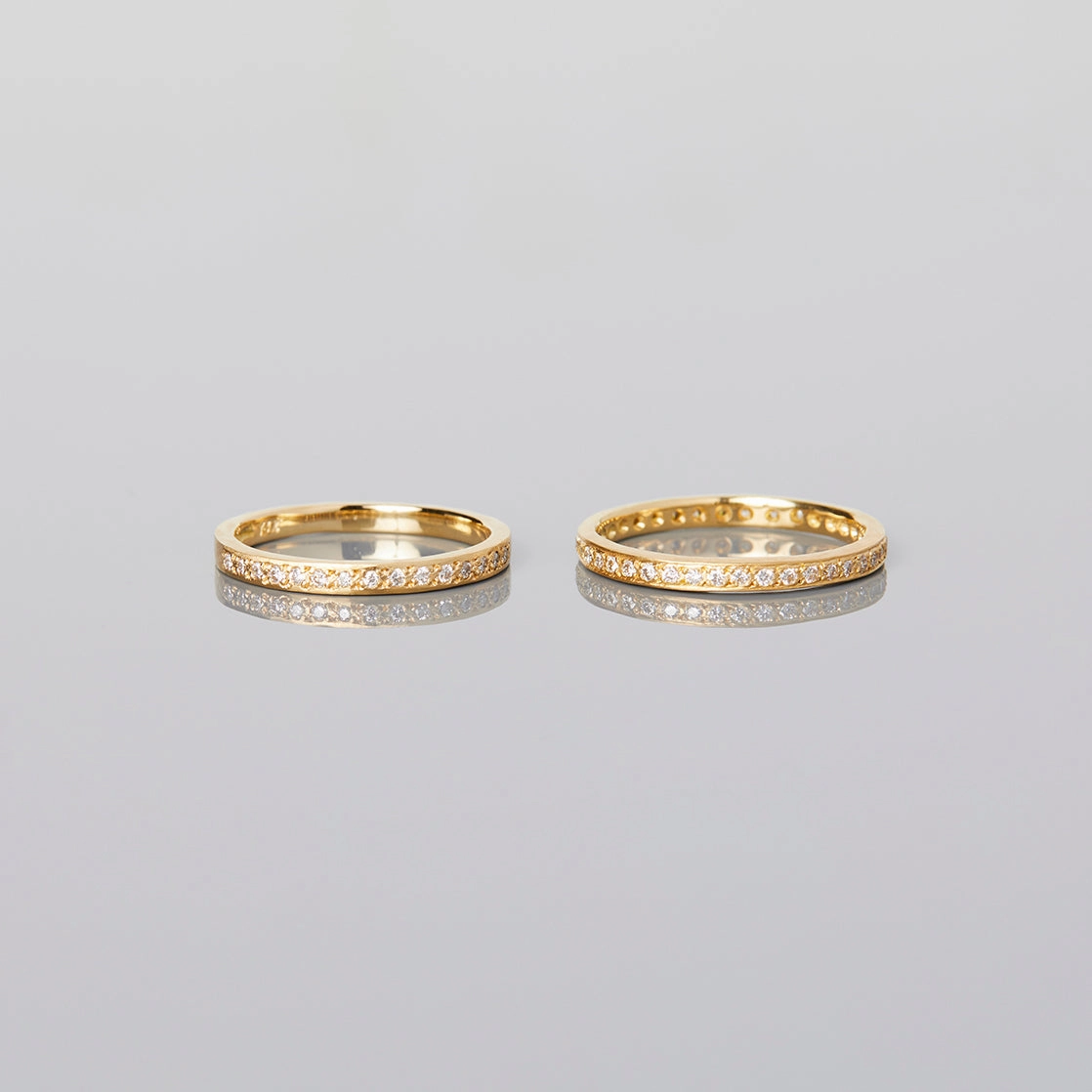 White Diamond Hammered Eternity Band | R15002W