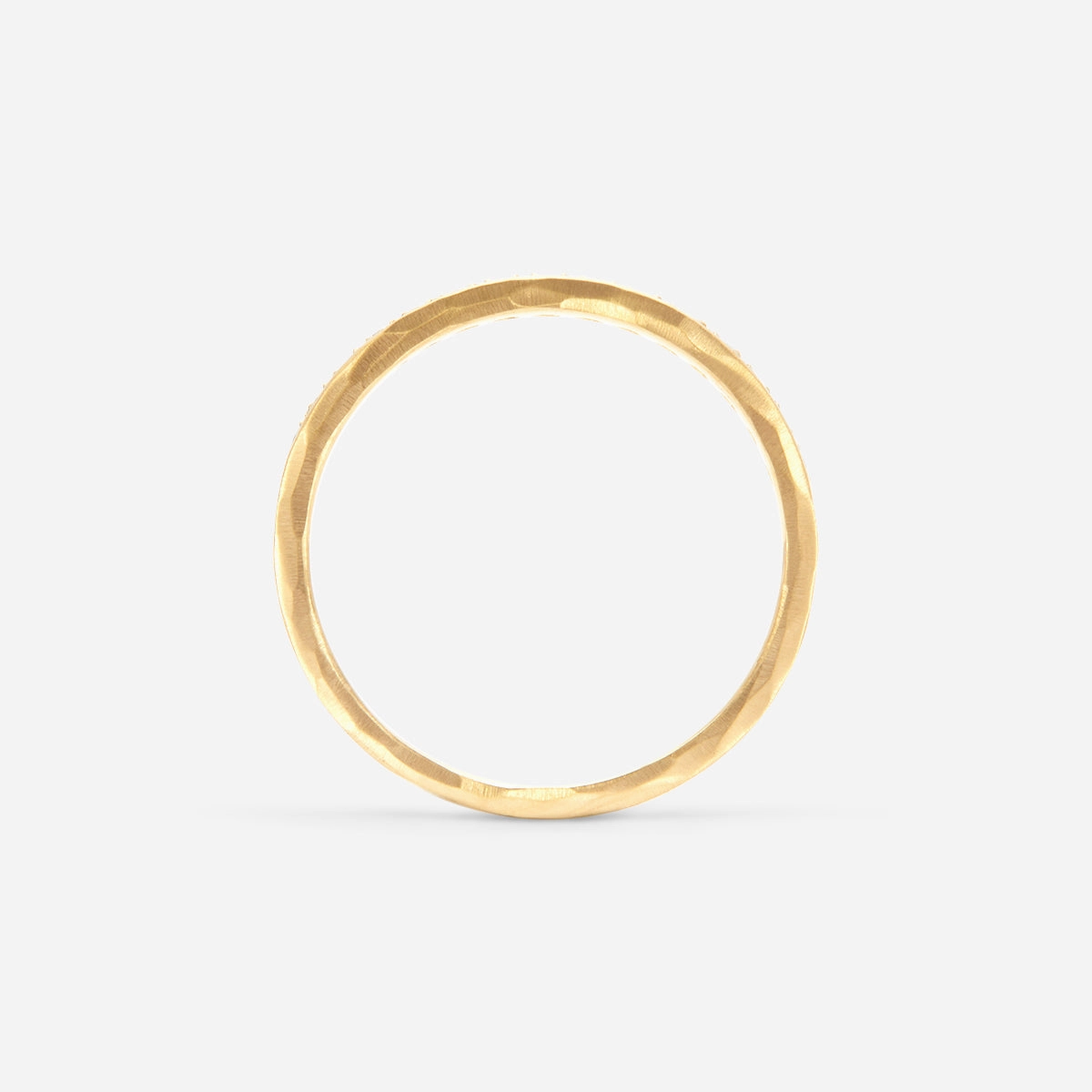 White Diamond Hammered Half-Eternity Band | R15001W