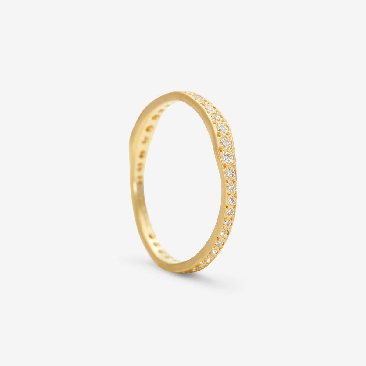 White Diamond Ripple Eternity Band | R10003W