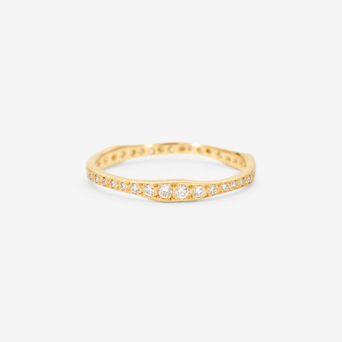 White Diamond Ripple Eternity Band | R10003W
