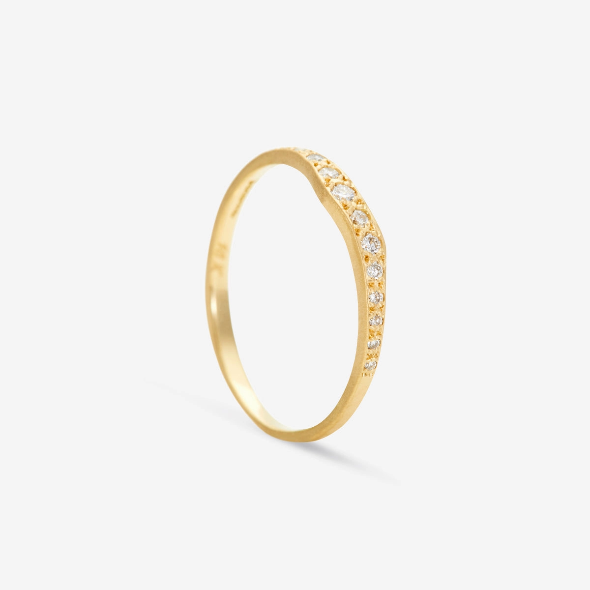 White Diamond Ripple Half Eternity Band | R10002W