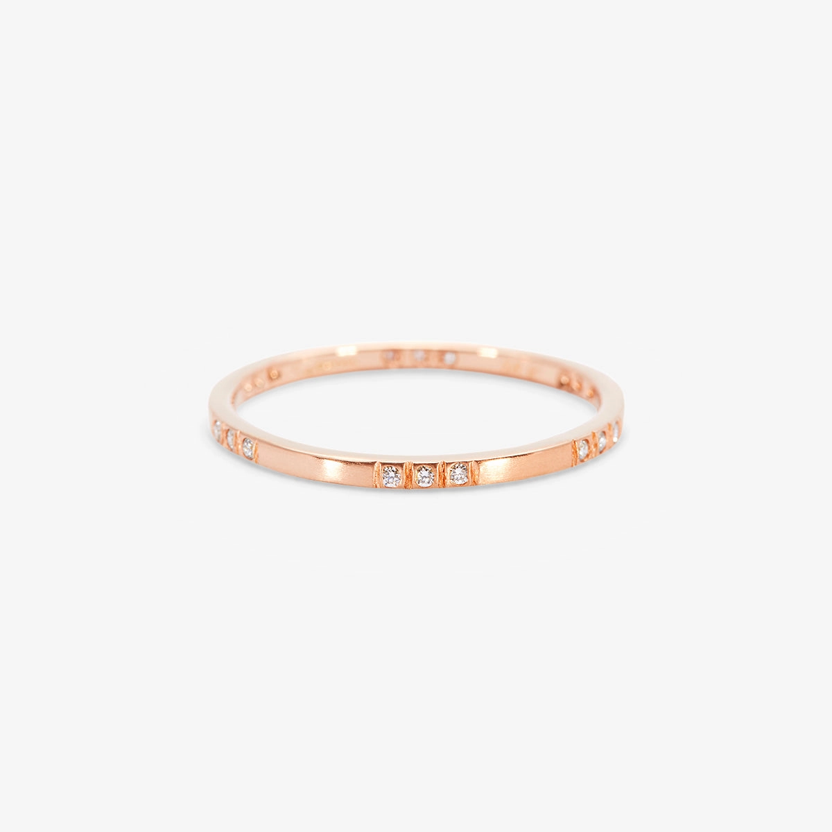White Diamond Spaced Band | R8301W