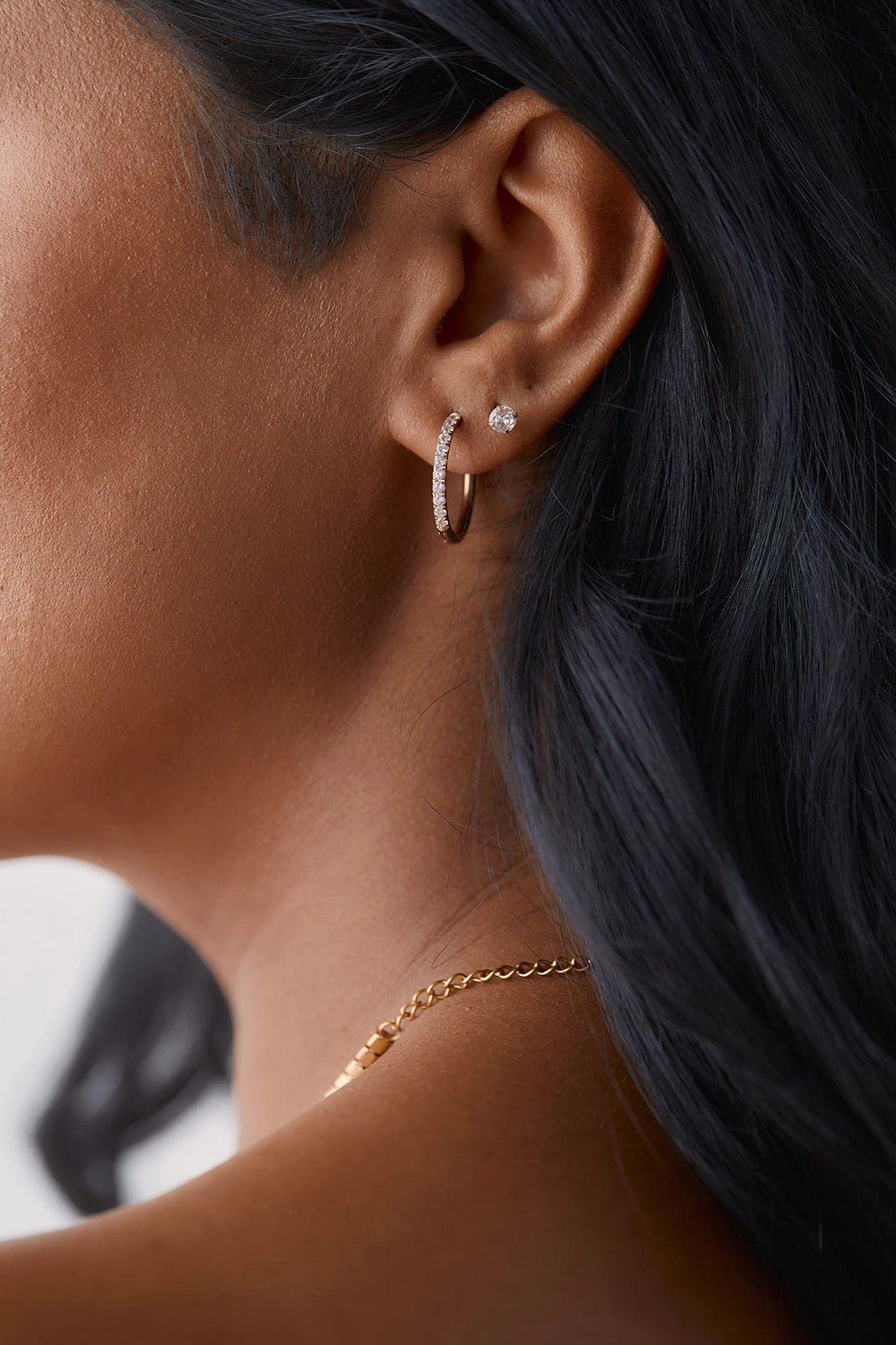 Zaana Diamond Endless Hoops