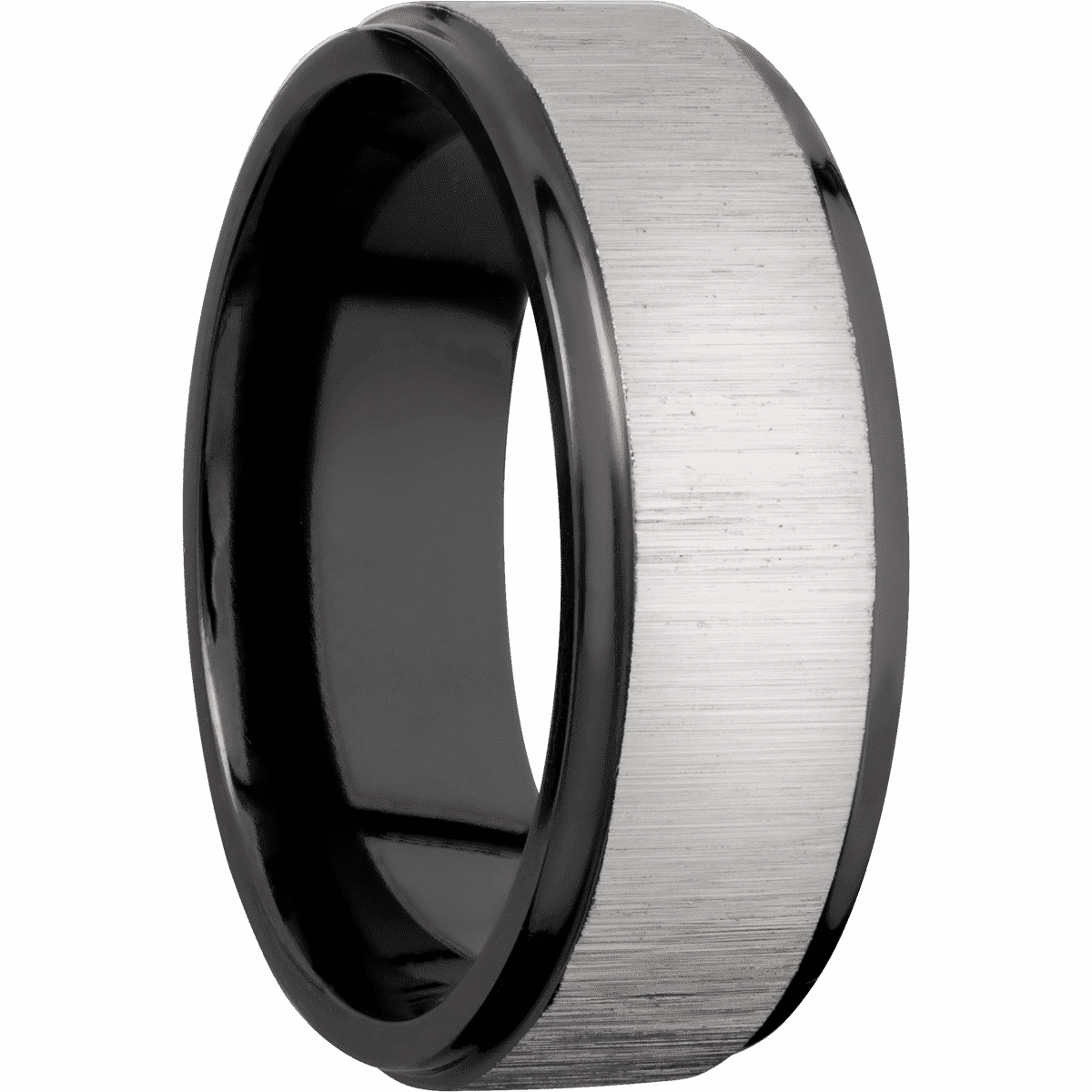 Zirconium with Crosssatinsilver , Polish Finish