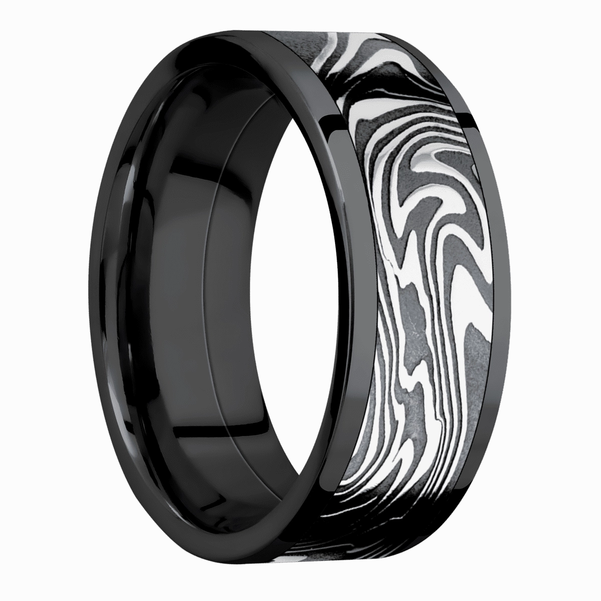 Zirconium with Polish Finish and Kinetic Inlay