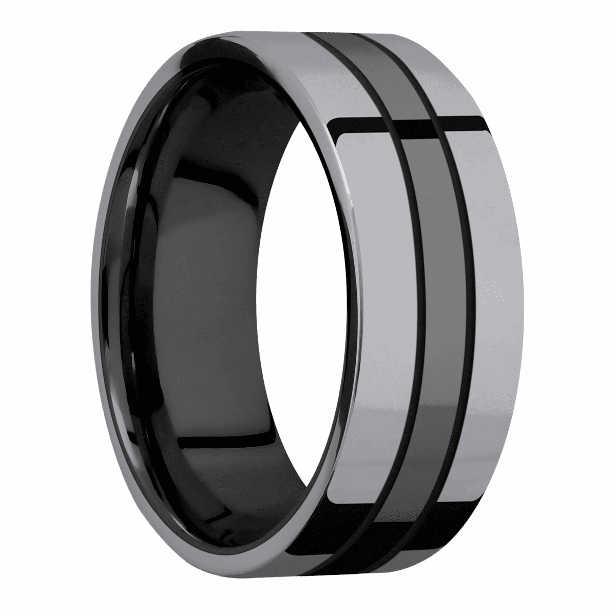 Zirconium with Polish Finish and Tantalum Inlay