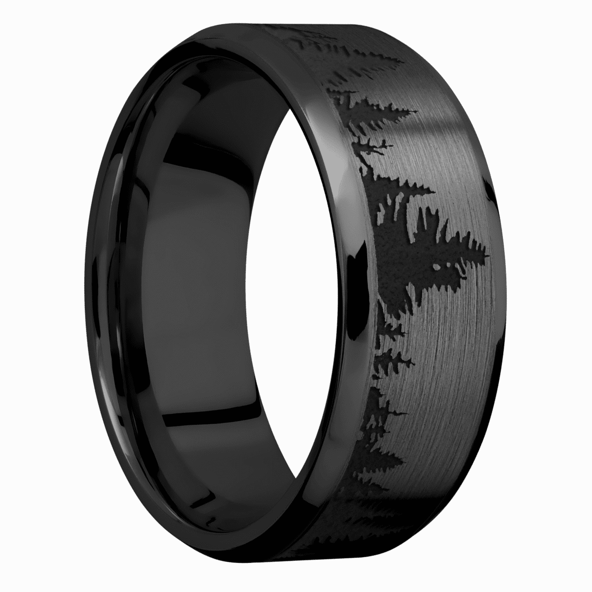 Zirconium with Satin , Polish Finish
